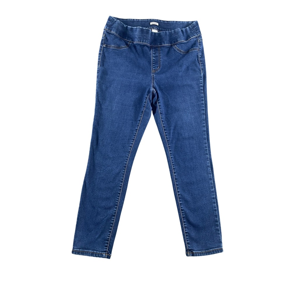 Westport Woman Size 14 Dark Wash Pull On Skinny Jeans Stretch Denim Pants
